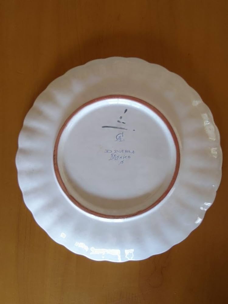 Amazon.co.jp: 大皿 プエブラ D PUEBLA MEXICO 飾り皿 花柄